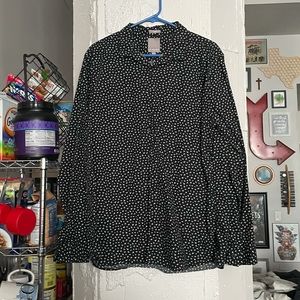 LAST CHANCE: Black butterfly button up